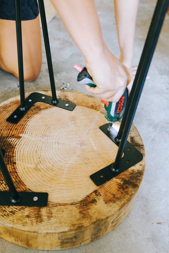 Quick DIY: Wood Slice Coffee Table A Pair &amp; A Spare