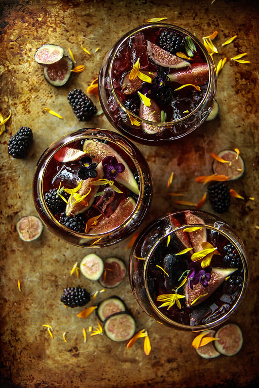 Blackberry Fig and Bourbon Punch from HeatherChristo.com