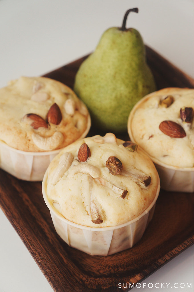 Pear and Cranberry Maple Muffins