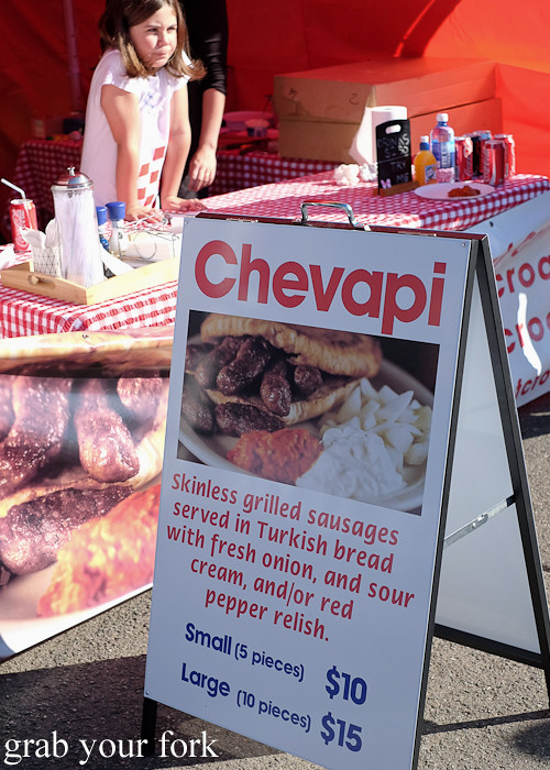 Chevapi at the Canterbury Foodies and Farmers Market, Sydney