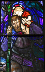 St Christopher (detail) by Christopher Whall (1924)
