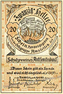 Anti-Semitic Banknote Amstetten Notgeld