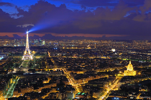 Paris at Night from Montparnasse Tower