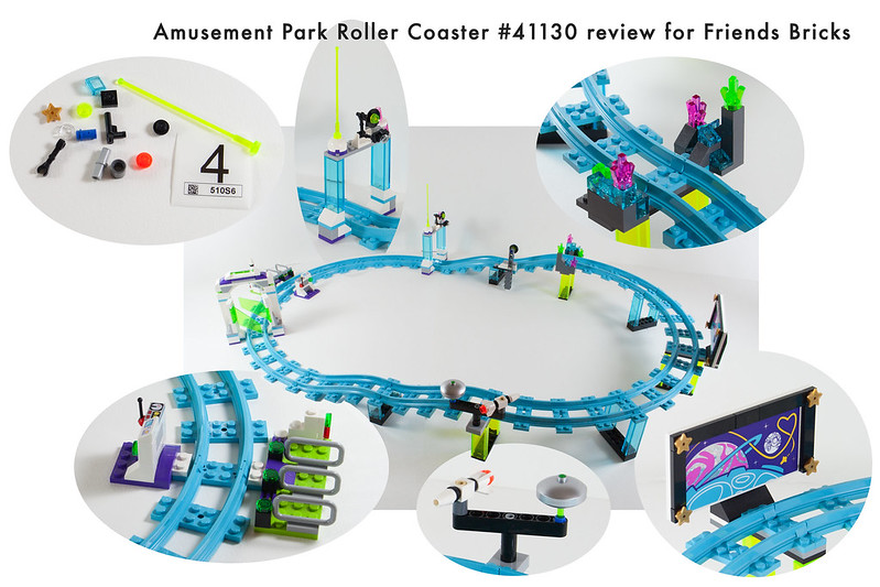 Details about   Lego Friends Azure Blue Roller Coaster Track from 41130-12 Pieces 