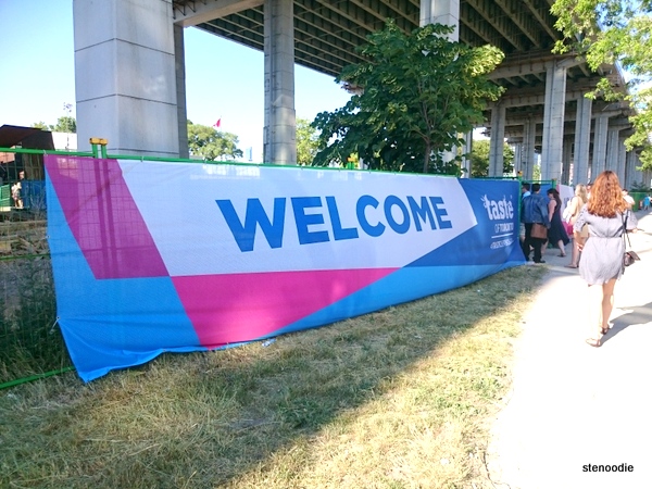  Welcome sign at Taste of Toronto 2016
