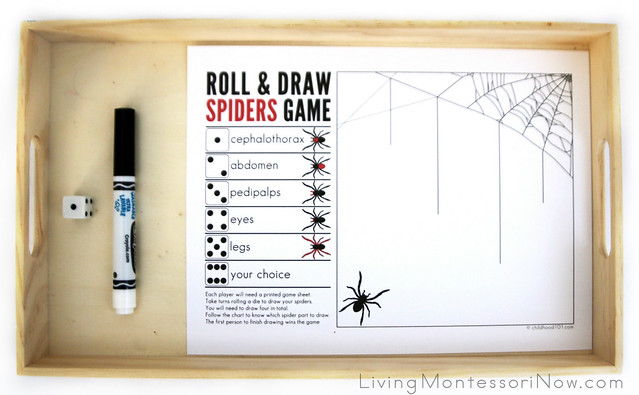 Roll and Draw Spiders Game