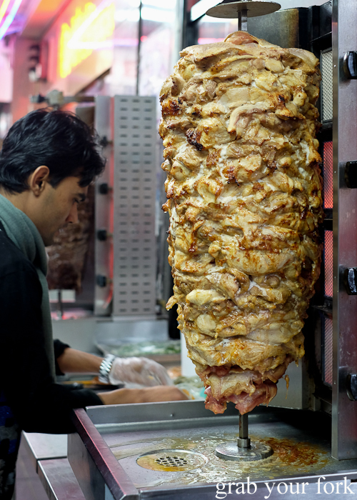 Chicken doner kebab at the Ramadan food festival in Lakemba Sydney