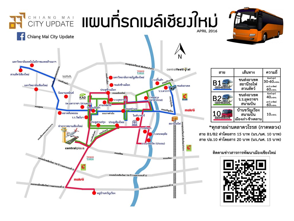 Chiang Mai City Bus Thai