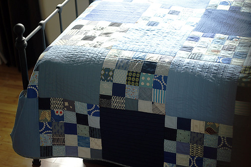 Blue Phase, a finished quilt