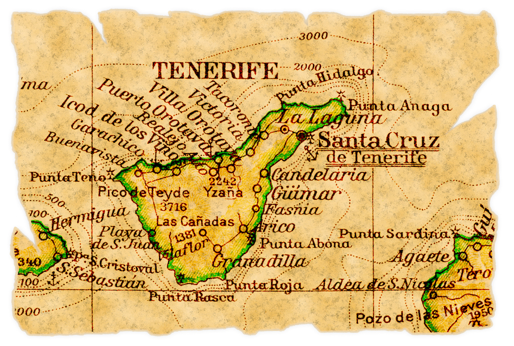 Mapa de Tenerife antiguo
