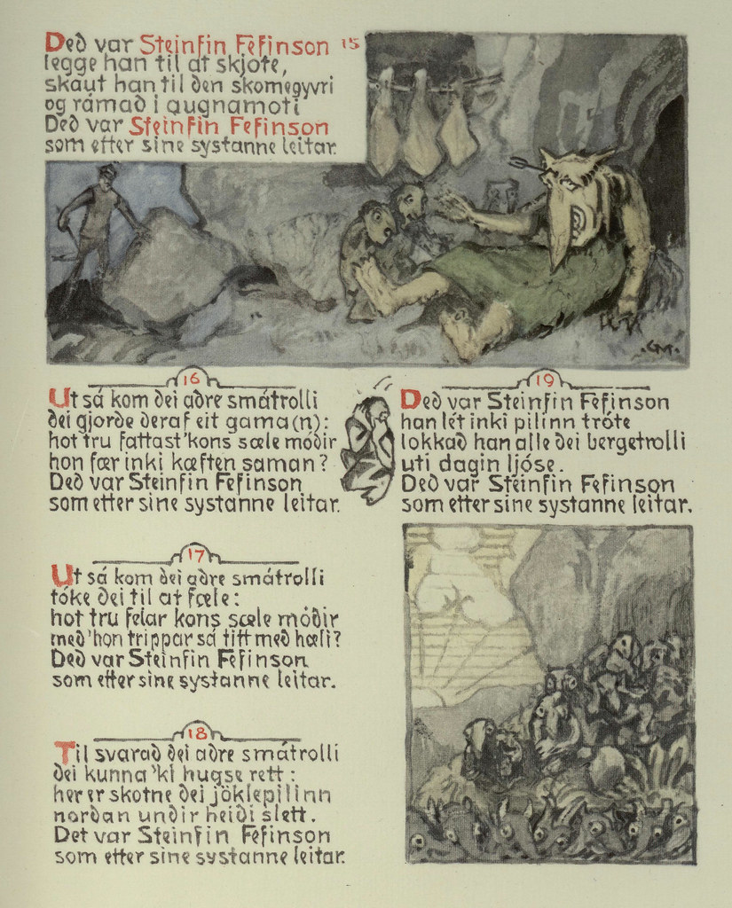 Gerhard Munthe - Norwegian Folk Tales, Illustrated Page 7, 1933