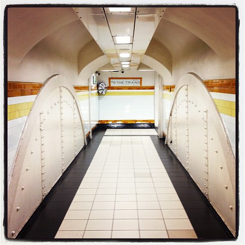 Covent Garden tube. Very quiet this morning.