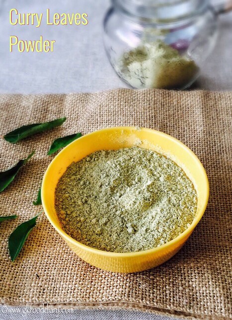 Curry Leaves Powder Recipe for Toddlers and Kids3