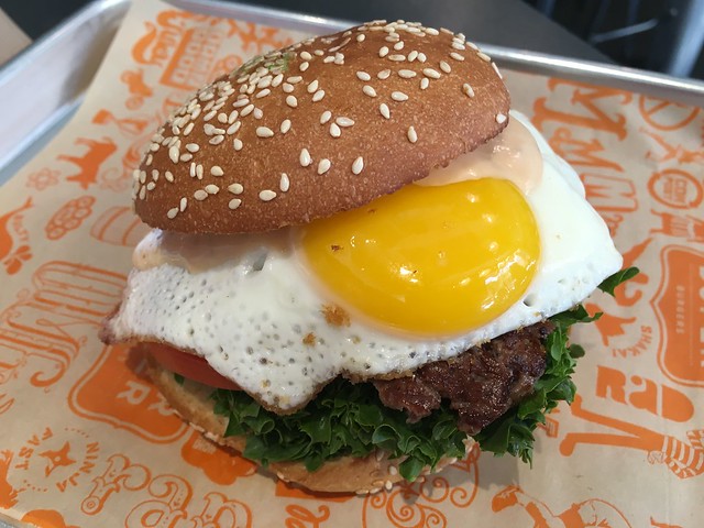 Mini cheeseburger with egg - Super Duper Burgers