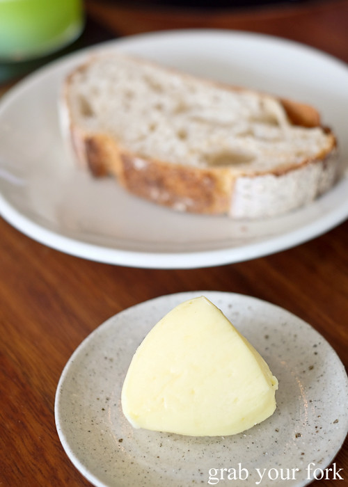 Housemade sourdough with mascarpone butter at Sixpenny in Stanmore