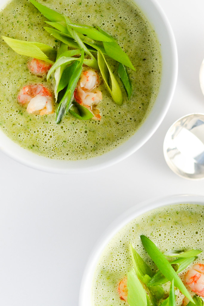 Broccoli Coconut Soup with Langostino Tails | Things I Made Today