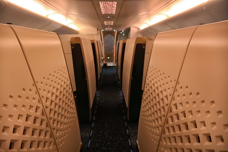 Etihad A380 hallway First Class Apartment