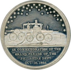 Lot 49 Philadelphia Fire Department Grand Parade Medal reverse