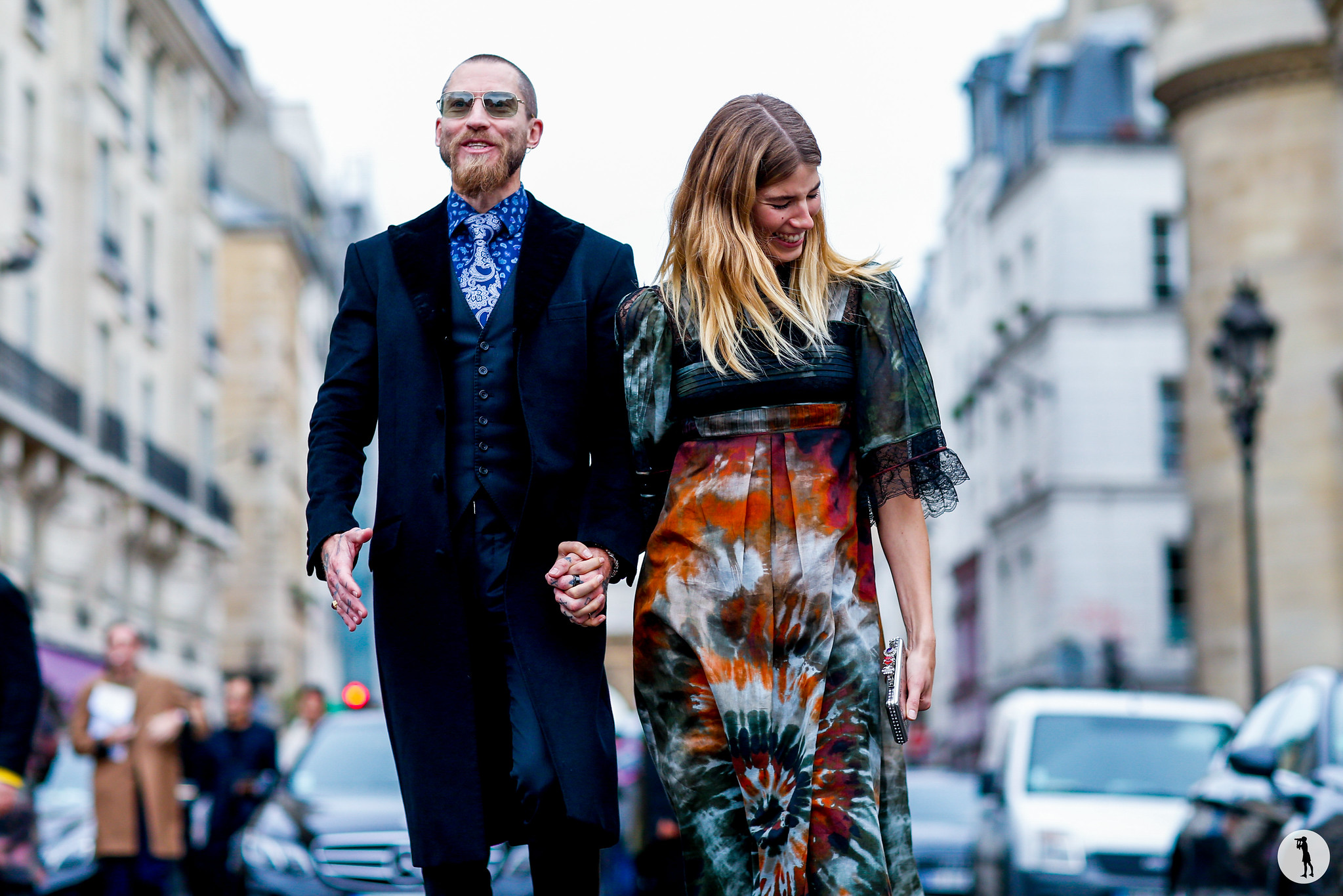 Justin O Shea and Veronika Heilbrunner at Paris Fashion Week Haute Couture