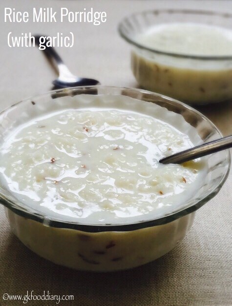 Rice Milk Porridge Recipe for Toddlers and Kids