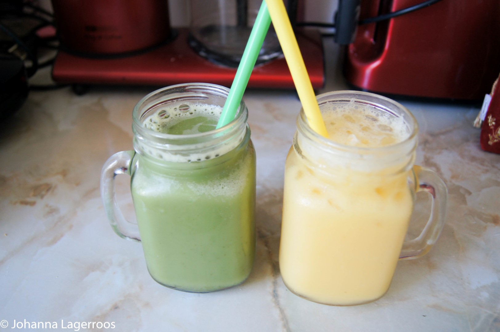 green and yellow drink