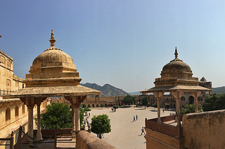 Jaipur - Amber Fort view of the gates