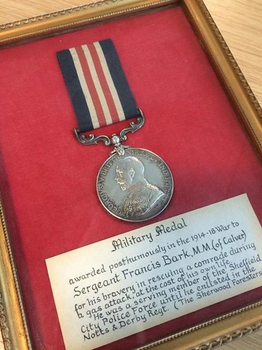 Sgt Francis Bark's medal
