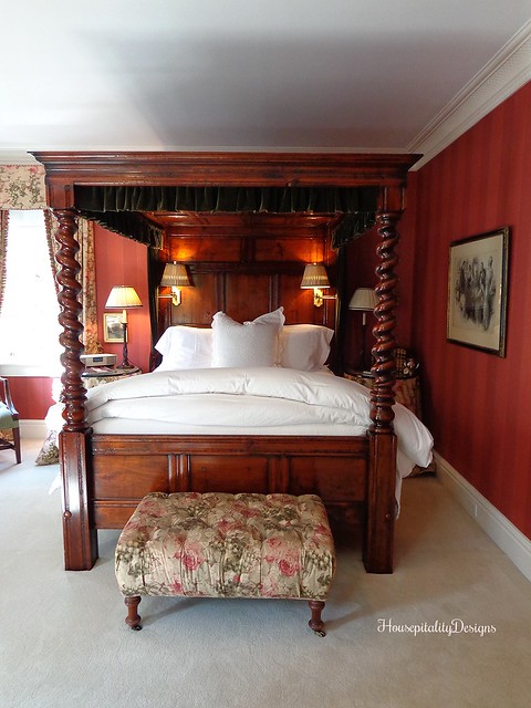 The Charlotte Inn - Antique Barley Twist Four Poster Bed - Housepitality Designs