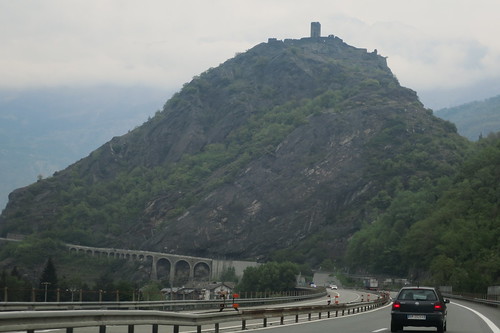 on Autostrada to Valle d'Aosta