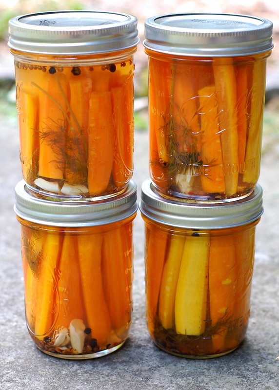 Pickled carrots with coriander from the Ball Book of Canning & Preserving by Eve Fox, the Garden of Eating, copyright 2016