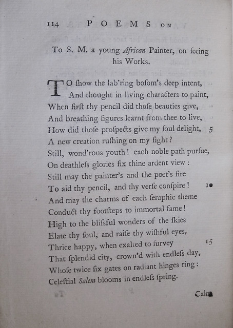 Poems On Various Subjects Religious And Moral By Phillis Wheatley 1773 Zsr Library