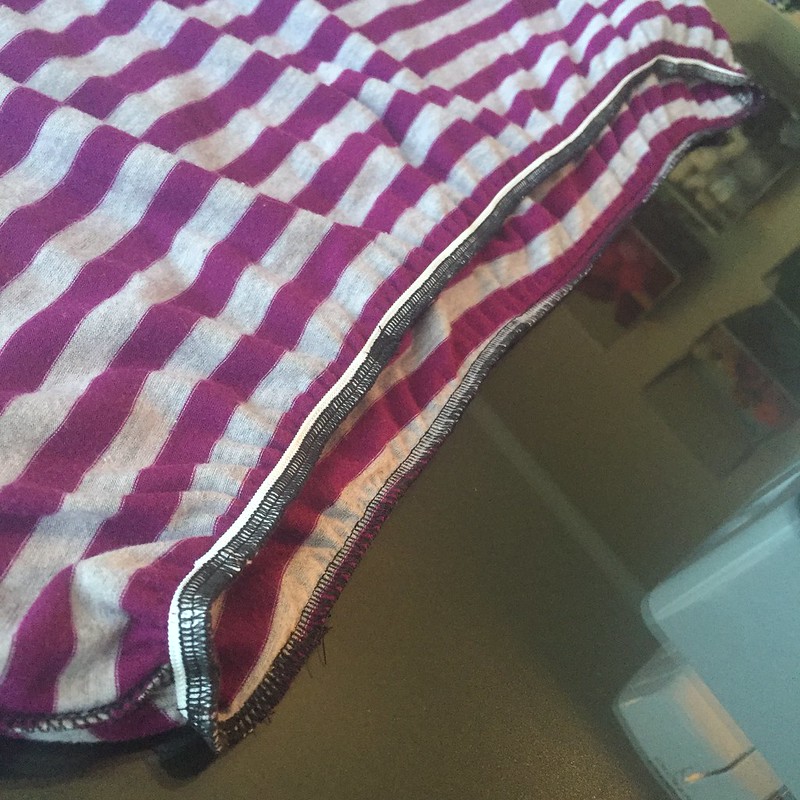Stripes and Floral Dress Refashion - In Progress