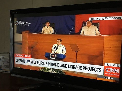 President Duterte, SONA screen shot