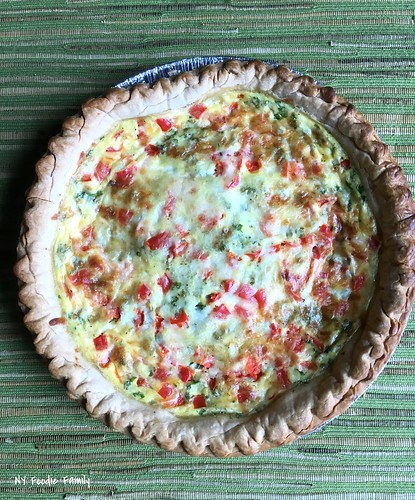 Watercress and Red Pepper Quiche